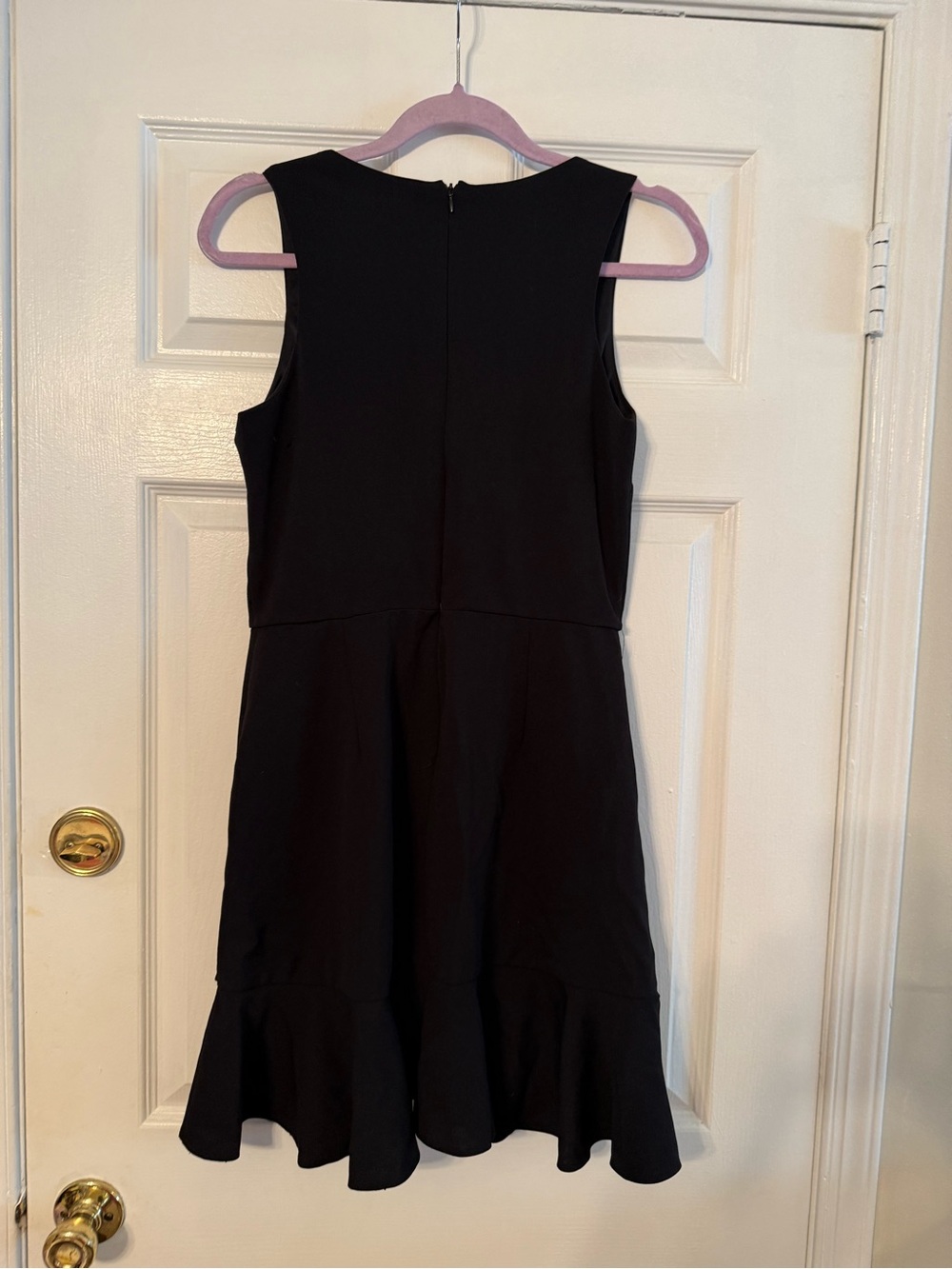 Design Lab Lord & Taylor Black Sleeveless Ruffle-Hem Mini Dress - Picture 4 of 7